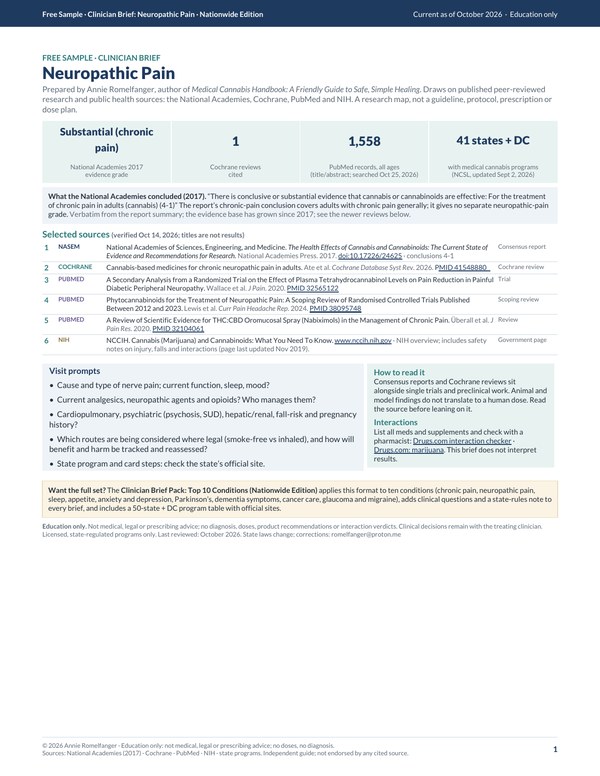 Cover of Free Sample: Neuropathic Pain Brief
